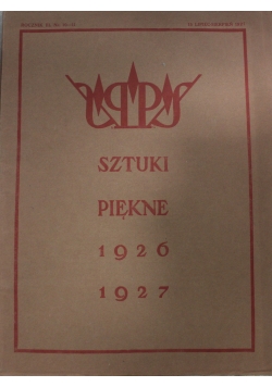 Sztuki piękne nr 10 - 11 1927 r.