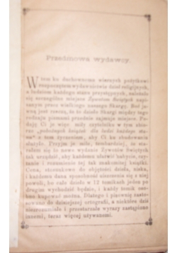 Żywoty Świętych starego i nowego zakonu, tom 11,Styczeń, ok.1882 r.