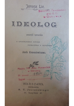 Ideolog, 1900r.
