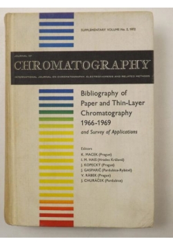 Journal of Chromathography, Volume II, 1972