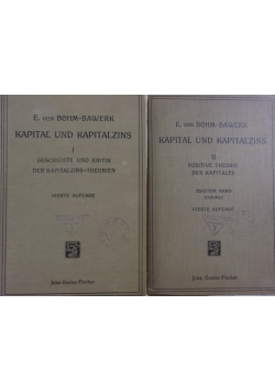 Kapital und Kapitalzins, zestaw 2 książek, 1921 r.