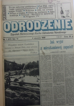 Odrodzenie,  zestaw 53 tygodników