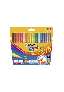 Flamastry Visa kolory 20+4 kolory BIC