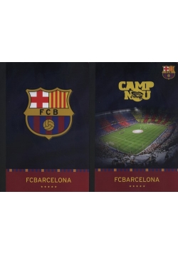 Zeszyt A4 FC Barcelona w kratkę 80 kartek 6 sztuk mix