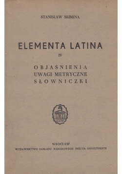 Elementa Latina IV 1947 r