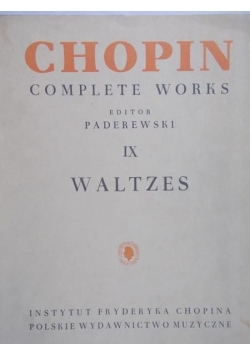 Chopin complete works IX waltzes