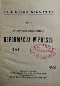 Reformacja w Polsce 1921 r