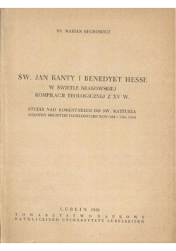Św. Jan Kanty i Benedykt Hessie