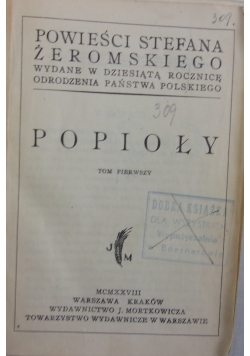Popioły, tom I, 1928 r.