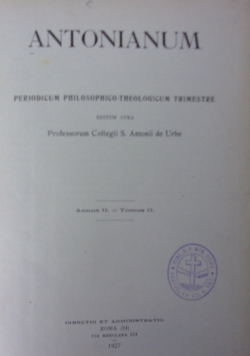 Antonianum, 1927 r.