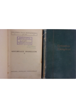 Kontemplacje ewangeliczne, tom 1 i 2, 1929 r.