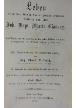 Leben des im Jahre 1859 in Ruse der Heiligkeit verstorbenen, 1874 r.