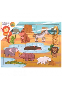 Puzzle drewniane Zwierzęta Afryki