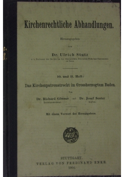 Kirchenrechtliche Abhandlungen,1904r
