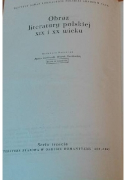 Obraz literatury polskiej  XIX i XX