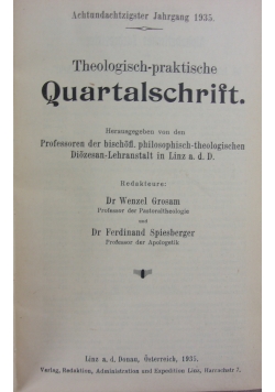 Theologisch praktische Quartalschrift, 1935r.