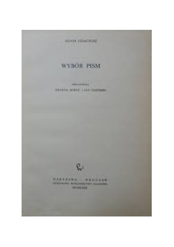 Gdacjusz Wybór Pism