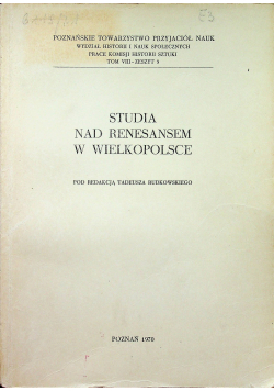 Studia nad renesansem w Wielkopolsce