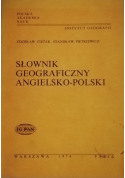 Słownik geograficzny angielsko-polski