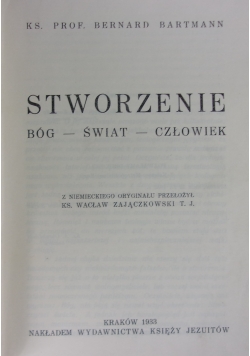 Stworzenie, 1933 r.