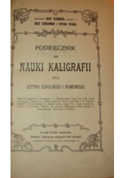 Podręcznik do Nauki Kaligrafii 1904 r.