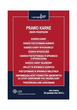 Prawo karne Zbiór przepisów