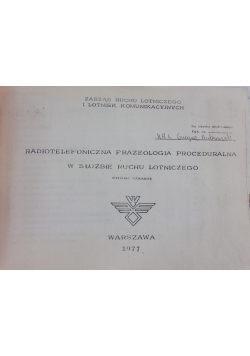 Radiotelefoniczna frazeologia proceduralna w służbie ruchu lotniczego