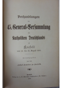 General Versammlung, 1898r.