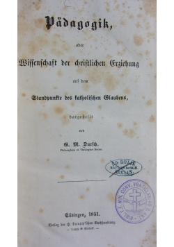 Missenschst der christlichen Sriehung,1851r.