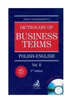 Dictionary of Business Terms Polish English tom 2 + CD