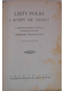 Listy Polki z Wyspy Św. Trójcy, 1927 r.