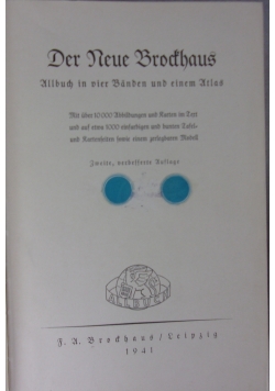 Der Neue Brockhaus, 1941 r.