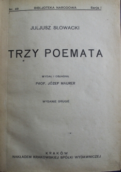 Trzy poematy 1925 r.