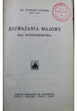 Rozważania majowe dla duchowieństwa 1927 r.