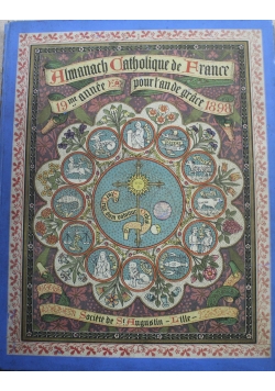 Almanach Catholique de France  pour l Anne 1898 r.