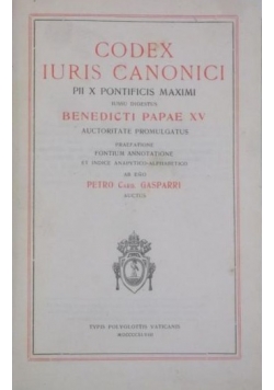 Codex Iuris Canonici, 1918 r.