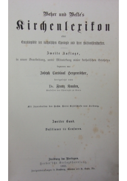 Wetzer und Welte's Kirchenlexikon, 1884 r.