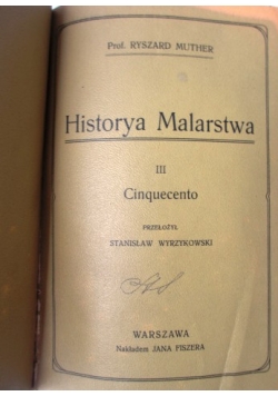 Historia Malarstwa, 1903r, tom III