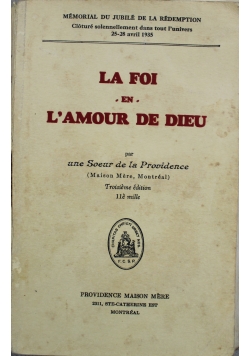 La Foi en Lamour de Dieu 1935 r.