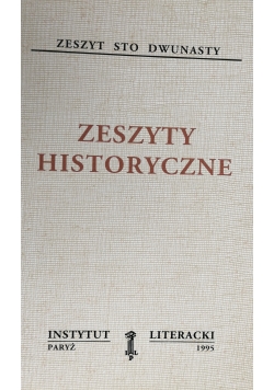 Zeszyty historyczne zeszyt 112