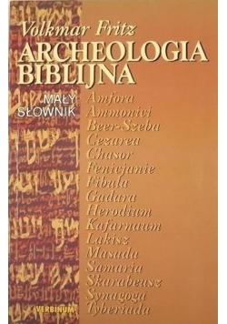 Archeologia Biblijna  Mały słownik