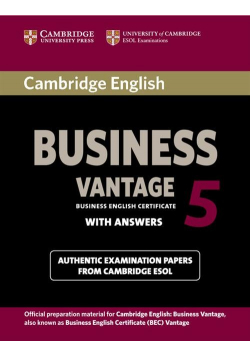 Cambridge English Business 5 Vantage Student's Book with Answers