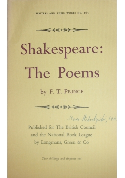 Shakespeare: The Poems