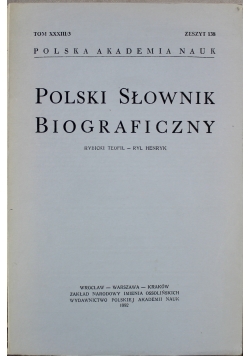 Polski słownik biograficzny Zeszyt  138