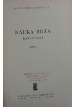 Nauka Boża Katechezy ,Tom III