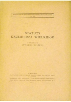 Statuty Kazimierza Wielkiego, 1947 r.