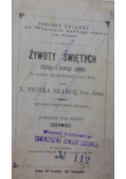 Żywoty Świętych, 1880 r.