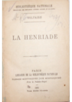 La Henriade/Voltaire/Mahomet, 3 tomy w 1, ok.1893r.