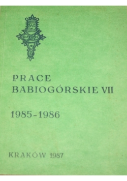 Prace babiogórskie VII 1985 1986