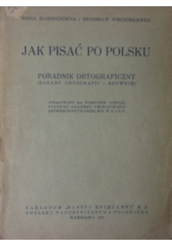 Jak pisać po Polsku 1936 r.